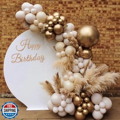 TONIFUL Happy Birthday Sign for Backdrop – Glitter Champagne Gold Felt Banner