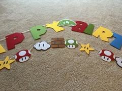 Mario And Luigi Birthday Banner