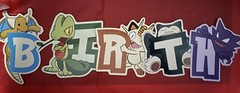 ANIME YELLOW SQUIRREL MONSTER PARTY SUPPLIES BACKDROP BANNER BALLOON CAKE TOPPER