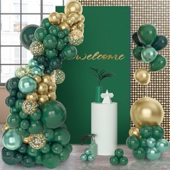 Green & Gold Balloon Garland Kit – 153pcs for Party Decoration, Graduation, B…
