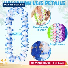 Luau Party Decorations, 12PCS Leis for Luau Party Necklace Women Clothing Access