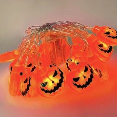 Halloween LED String Lights Pumpkin Ghost Spider Web Outdoor Indoor Party Decor
