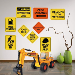 Construction Party Decorations – 12 PCS Construction Birthday Party Supplies For