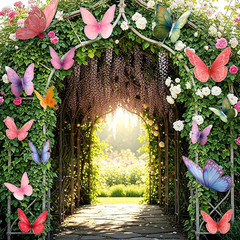 18 Pcs Large Butterfly Party Decorations 2 Sizes 3D Paper Butterfly Wall Decor