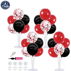Balloon Centerpiece Kit 4 Sets Red and Black for Birthday Graduation Wedding …