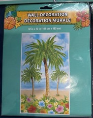 5 Luau Hawaiian Theme Wall Decor – Whale,Parrots,Flamingos,Palm Trees, & Beach