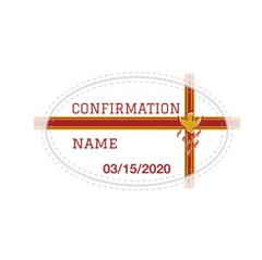 CONFIRMATION CONFIRMACION NAME’S PERSONALIZED STICKER DIFFERENT SIZES NEW !!!