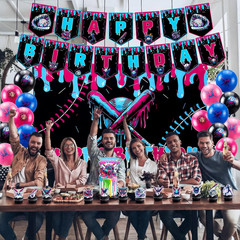 SmoothNovelty 31 Pcs Ice Cream Drip Baseball Birthday Party Decorations Set Base