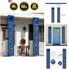 2026 Graduation Decorations Blue, Congrats Grad Porch Banner for Any Schools …