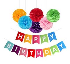 Colorful Happy Birthday Banner Bunting