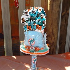 Dolphins Party Decorations,Dolphins Party Supplies Includes Banner – Cake Top…