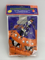 Halloween Party Set Vintage 1999 Skelton Happy Halloween Party Decor