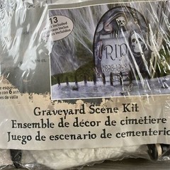 Haunted Cemetery Graveyard Halloween House Gothic Scene Kit 13 Pieces Scary