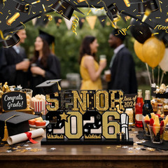 Senior 2026 Graduation Table Decorations Metal Senior Class