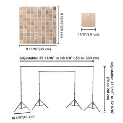 10×7 FT Shimmer Wall Backdrop with Stand 72 Pcs Panels Decor for Wedding Party