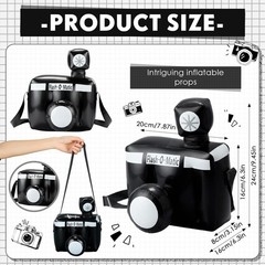 1 Pc Inflatable Prop Cameras Movie Theme Party Decoration 10 x 8 x 6 in Black…