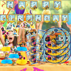 Pupstruction dog Party Supplies happy birthday centerpiece decoration cup plate