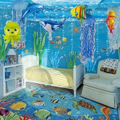 Fovths 20 Pcs Under the Sea Party Decorations with Bubble Garland Tablecloth …