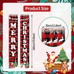 71 x 12 Inches Christmas Lighted Banner for Doorway Porch Yard, “MERRY” and “…