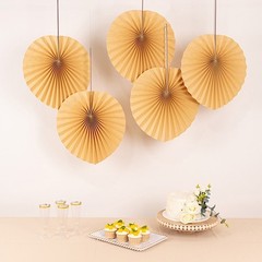 6 Natural 25″ Dried Tropical Palm Leaf Paper Fans Wedding Events Decorations