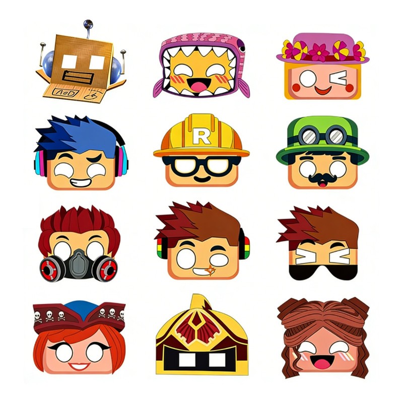 Game Paper Masks for Kids Game Birthday Party Favors Game Party Decorations