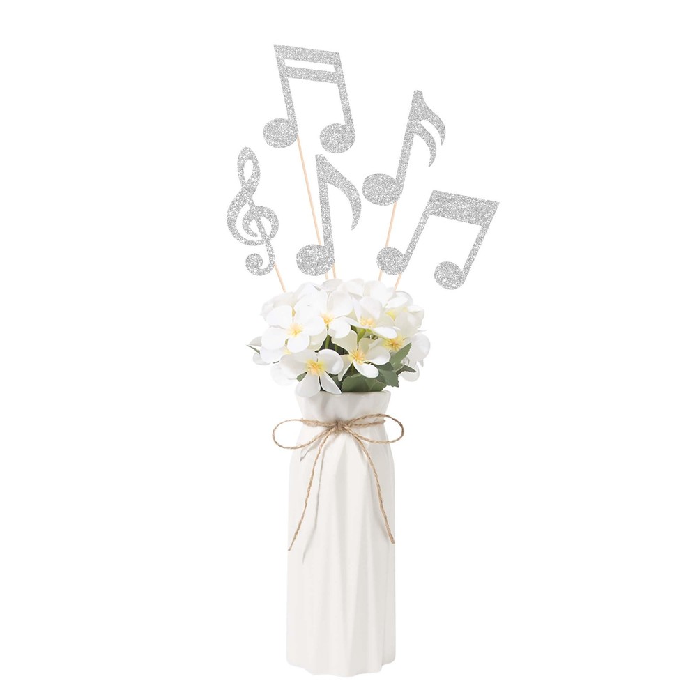 10 PCS Silver Music Notes Centerpieces Party Decorations Event Table Decor