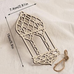 Decorative Wooden Hanging Ornaments Set of 4 for Indoor and Outdoor Spaces