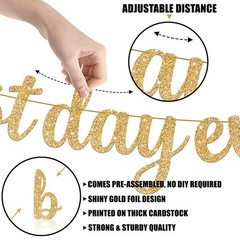 Glitter Best Day Ever Banner – 10 Feet, No DIY | Best Day Ever Sign Grad Banner,