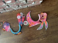 5 VTG 1960S GROOVY HANGING HONEYCOMB ANIMALS PARTY DECOR/NURSERY/CHILD ROOM EUC!