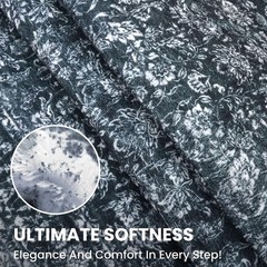 3×5 Entryway Area Rug Black Washable Soft Distressed Floral Rugs, Non-Slip Lo…
