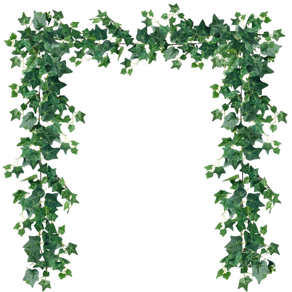 Sggvecsy 3 Pcs Artificial Ivy Vines Kit 6.4Ft Odorless Silk 6.56FT, Green
