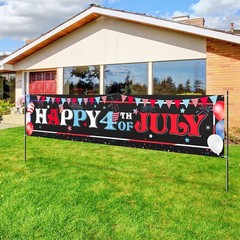 Sumind Happy 4th of July Decorations 70.87 x 15.75 inch, Black and Gold