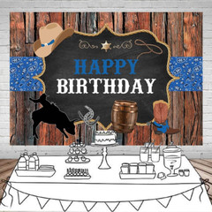 Mocsicka Western Cowboy Birthday Backdrop Wild West Rodeo Cowboy Party