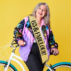 65 Birthday Decorations – 65th Birthday Sash – «65 & Fabulous» Birthday Sash – 6