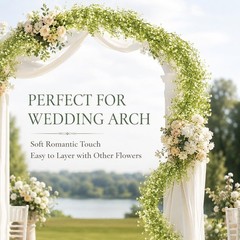 2PCS 5.8Ft Baby’s Breath Artificial Flowers – Fake Hanging Vine Garland, Faux