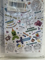 MINECRAFT Gamer Happy Birthday Party Color DYI TABLE COVER tablecloth