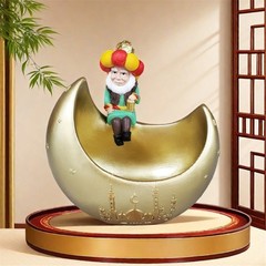 Ramadans Eid Home Decorations Middle Eastern Man Statues Jewelry Storage Box