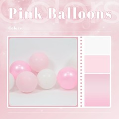 60pcs Pink and White Balloons 12inch with Clear Pastel Pearl Pink Balloons fo…