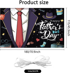 Happy Fathers Day Banner Decorations 70.9X45.3In Extra Large Size Father’S Day B