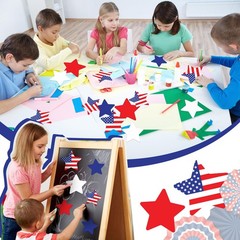 100 PCS Star Shaped Paper Cutout Craft Kit DIY Card Bulletin Board Decor White