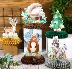 Woodland Animals Honeycomb Centerpieces for Baby Showers and First Birthdays