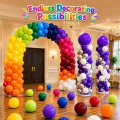 120 PCS Balloons Assorted Colors, 12 Inch Latex Balloons Bulk with 12 Bright …