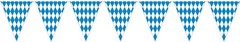 Blue & White Checkered Oktoberfest Theme Party Decoration 12 ft. Pennant Banner