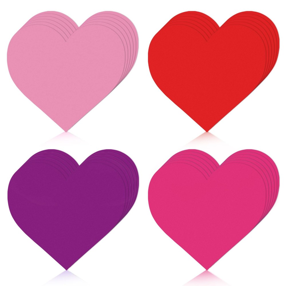 180 PCS 3.5 Inch Heart Paper Cutouts Valentine Day Classroom Decor Assorted
