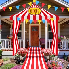 Fanfanwin 5 Pcs Carnival Entryway Party Decorations Set Circus Tent