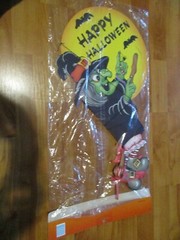23.5″ Witch Halloween Honeycomb Hanging Decoration Vintage Paper Fantasies NOS
