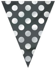 Polka Dot Party Flag Banner Bunting 3.6m – Pink Black Blue Green Yellow Red (3)