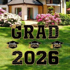 Celebrate Graduation with 11 Elegant Yard Signs & 23 Sturdy Stakes – 2026 Decor