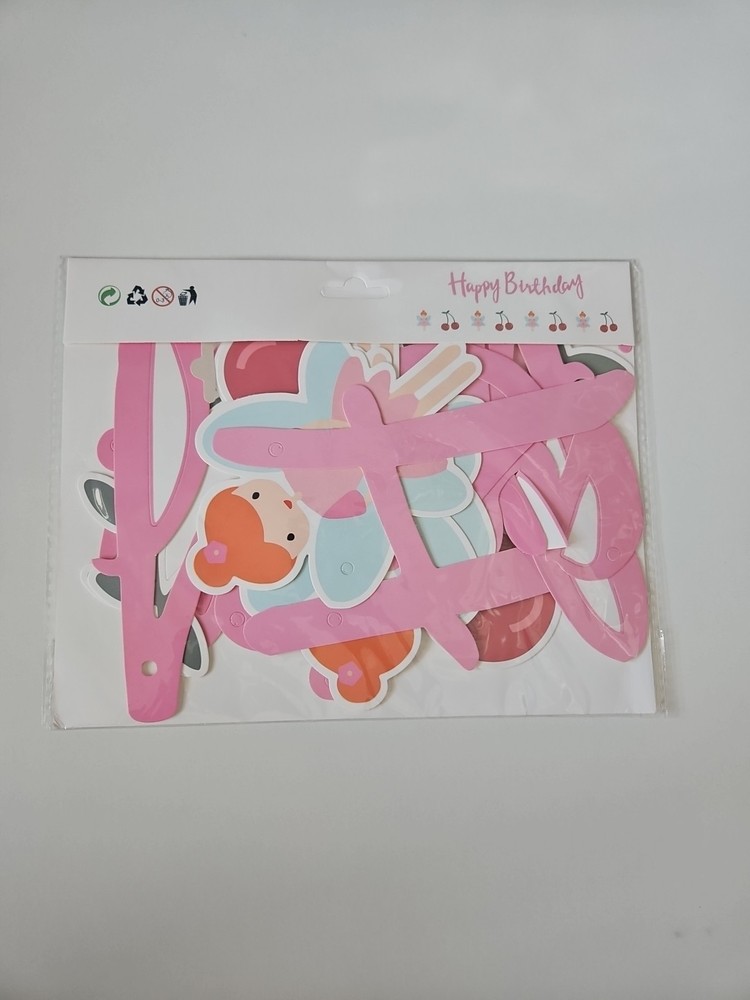 Happy Birthday Fairies And Cherries Hanging Decorations Girl Birthday Supplies