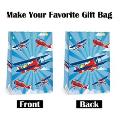 24Pcs Plane Party Bags Airplane Birthday Party Supplies Planes Party Decorati…
